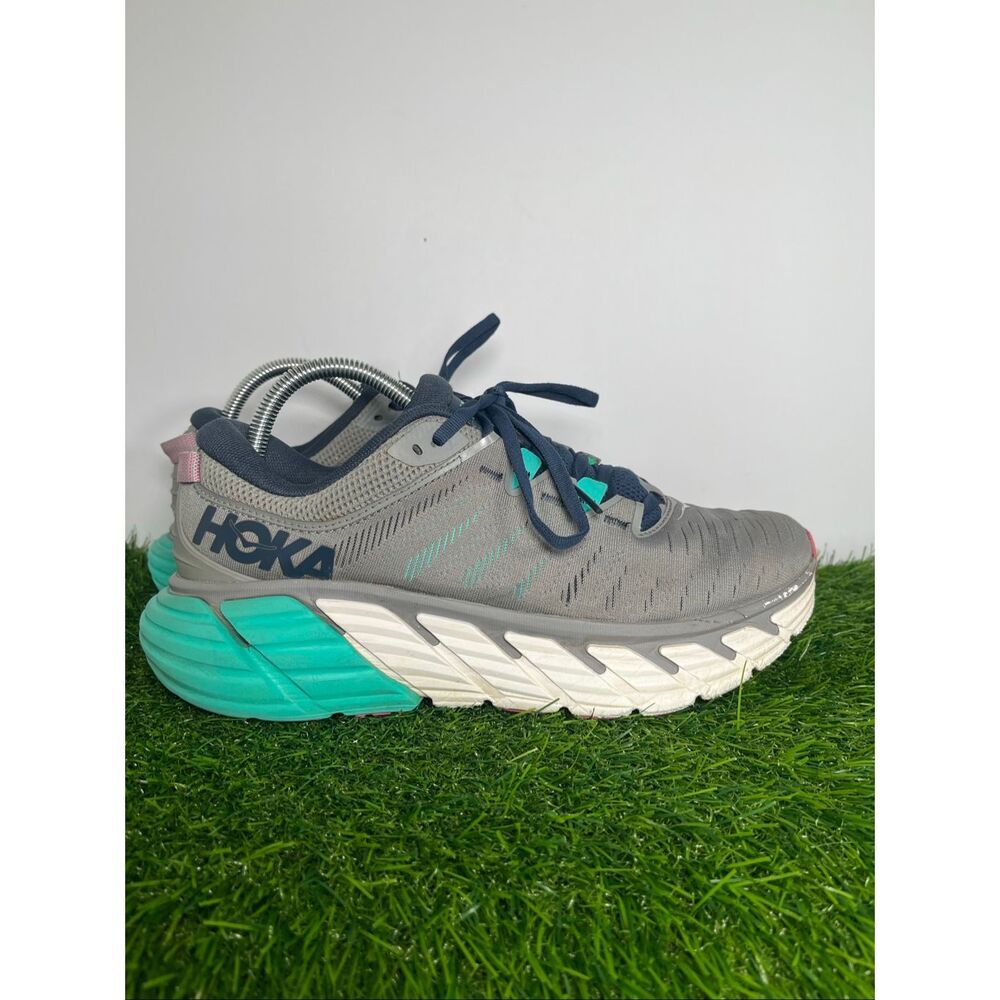Hoka One One Gaviota 3 Women’s Size 10B Gray Teal Running Shoes Stability Sneake - Picture 3 of 9